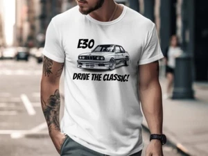 BMW E30 m3 weiß grafisches Herren-T-Shirt Drive the Classic T-Shirt Unisex - Bild 1 von 1