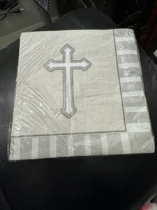 Devotion 3-Ply Napkins Lunch Paper 16 Per Pack Silver Religious New!! - Picture 1 of 2