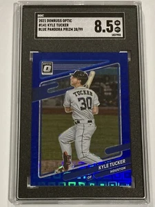 2021 Panini Donruss Optic #141 Kyle Tucker SGC 8.5 Blue Pandora Prizm /99 - Picture 1 of 2