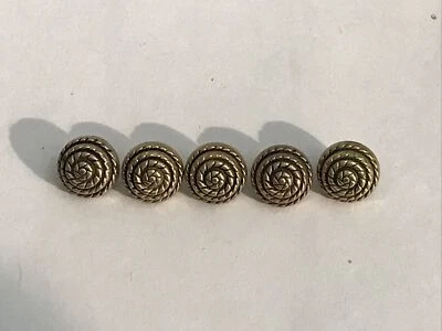 Lot Of (5) Spiral Triangle 1/2” Plastic Shank Buttons Blazer Coat Jacket A27 - Image 1 of 4