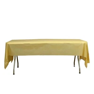 5 pcs 54" x 108" Disposable Plastic Rectangular Table Cover Tablecloths Party - Picture 1 of 74