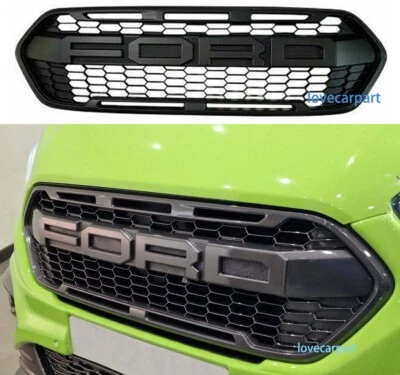For Ford Transit Custom Grill 2018-2023 Trail Raptor Style Grille Matte Black - Image 1 of 4