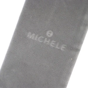 Authentic Michele Grey Jewelry Gift Pouches Travel Watch Bag 2 New Faux Suade  - Picture 1 of 3