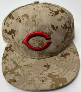 New Era 59Fifty Cincinnati Reds Digital Camo Fitted Hat 7 1/4 Cap On Field Cap - Picture 1 of 8