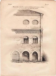 Entwurf zum Verschließen der Bögen des Palastes der Vernunft mit Glashütten 1857 - Bild 1 von 2