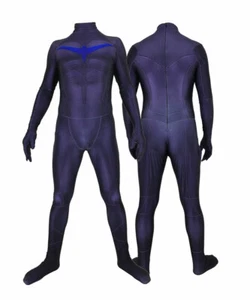 Nightwing Cosplay Costume Jumpsuits Nightwing Dick Grayson Suit For Adults Kids - Picture 1 of 5
