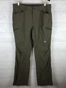EDDIE BAUER FIRST ASCENT OLIVE GREEN MENS 36x34 CARGO PANTS HIKING CAMPING FISH