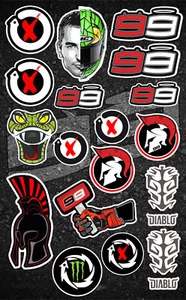 Official Jorge Lorenzo Large Sticker Decal Set Snake Head Helmet 20 Stickers  - Bild 1 von 1