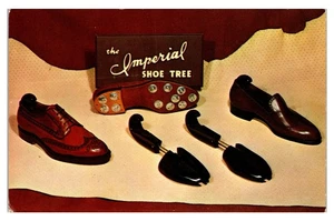 BROCKTON, MASSACHUSETTS - IMPERIAL SHOE TREE - VINTAGE ADVERTISING POSTCARD - Picture 1 of 2