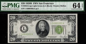 1928B L.G.S $20 FRN SAN FRANCISCO P.M.G #64EPQ - Picture 1 of 3