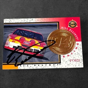 Bill Elliott NASCAR HALL OF FAMER VINTAGE signed card 1998 PINNACLE MINT #19 - Picture 1 of 1