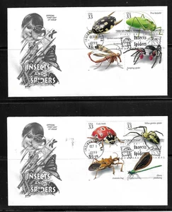 USA SC # 3351a-3351t Insects & Spiders FDC. Artcraft Cachet - Picture 1 of 3