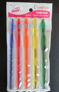SUSAN BATES CROCHET HOOKS * CRYSTALITES * IN PACKAGE * YARN CRAFTS - Picture 1 of 3