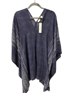 WESTBOUND WOMAN's Kimono Sleeve Sheer BLUE Kaftan Cover Up Sz 2X I36 - Picture 1 of 5