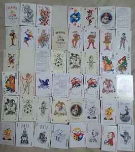 Genial lote de 48 cartas de juego de Joker individuales vintage #1novst - Imagen 1 de 3