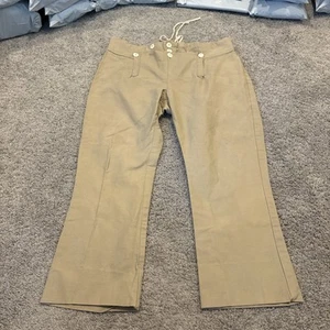 Vtg Regency Colonial Front Flap Pantaloons Breeches Tie Back Pants 40x30 Cosplay - Picture 1 of 15
