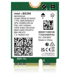Intel BE200 Wi-Fi 7 Tri-Band BT5.4 M.2 2230 Network Card (w/ external Antenna) - Picture 1 of 5