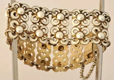 Brazalete Vintage DAVID-ANDERSEN Noruega Plata Esterlina Esmalte Multieslabones 1939/40 Foto 1 de 4