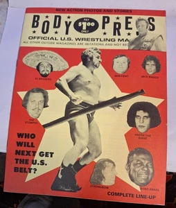 Vintage 1970s BODY PRESS Wrestling Magazine Arena Program - Picture 1 of 5