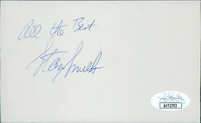 Stan Smith Tennis Star Signed 3x5 Index Card JSA Authenticated - Image 1 of 2