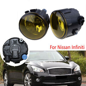 2X Yellow Fog Light Lamp Replacement w/ H11 Halogen Bulb KIT For Nissan Infiniti