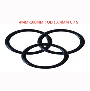 Metric Nitrile Rubber O Rings 4mm Cross Section 4mm-100mm OD Pack of 10/50/100 - Picture 1 of 5