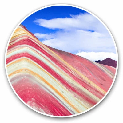2 x Vinyl Aufkleber 20 cm - Regenbogen Berg Peru Reise cooles Geschenk #2254 - Bild 1 von 4