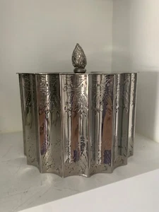 GODINGER SILBERPLATTE TEEDOSE - PAUL REVERE REPRODUKTION - 1991 - mit ÄTZDESIGN - Bild 1 von 24
