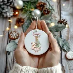 Baby's First Christmas Ornament 2024-Personalized Newborn Keepsake Holiday Gift - Picture 1 of 7