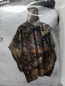 Mossy Oak Adult Rain Poncho, One Size Fits Most, Mossy Oak Break-Up Country Camo - Picture 1 of 4