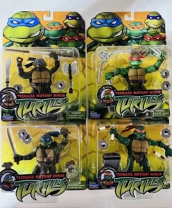 JUEGO DE 4 Playmates TMNT Retro 2003 Raphael Leo Donatello Michelangelo Set 2023 - Imagen 1 de 10