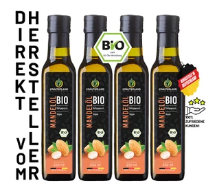 KRÄUTERLAND Bio Mandelöl, 1 Liter, kaltgepresst, für Dressings und süße Speisen - Bild 1 von 8