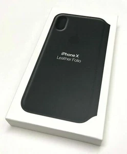 Apple Official iPhone X / Xs Max Leather Folio Phone Case Cover Black/Blue/Red - Picture 1 of 114