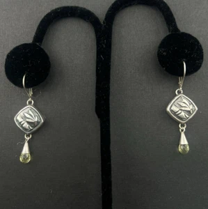 Sajen Earrings Sterling Silver Botanical Leaf Nature Dangle 925 Bamboo Plant - Picture 1 of 11
