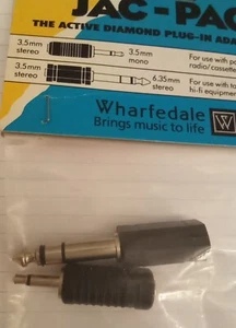 Plug-In Adaptor Kit 3.5mm to 1/4" adaptor, 3.5mm stereo to 3.5mm mono Wharfedale - Picture 1 of 3