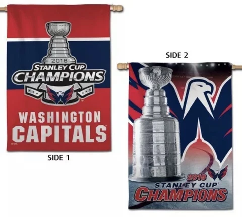 WASHINGTON CAPITALS 2018 STANLEY CUP CHAMPIONS 28"X40" DOUBLE SIDED HOUSE FLAG Cover