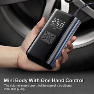 Portable Air Compressor Tire Inflator Cordless Air Pump for Car Bike Motorcycle - Picture 1 of 7