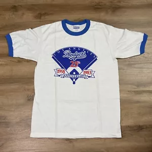 Vintage Shirt Gr. M Los Angeles Dodgers T-Shirt Ringer blau weiß RAR 25th 80s LA - Bild 1 von 13