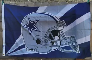 Vintage 90'S DALLAS COWBOYS Emerson USA NFL Team Flag 35 x 58" - Picture 1 of 4