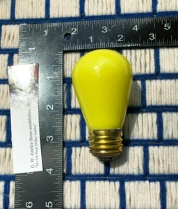 NEW ceramic yellow 130V works on 120v OUTDOOR 11w string S14 SIGN BULB 11S14 - Picture 1 of 3