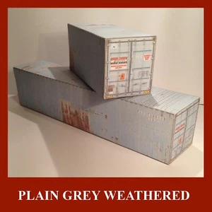 Plain & Rusty Collection Pre-Weath 1:160 N Scale Model Rail Shipping Containers - Foto 1 di 13