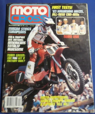 MOTOCROSS MAGAZINE-DEC 1982-MAGOO INTERVIEW-TROP MX DES NATIONS-LAPORTE-CARLSBAD - Image 1 of 4