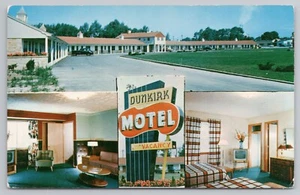 Dünkirchen Motel am malerischen Lake Erie in Dünkirchen New York NY ca. 1950er Postkarte - Bild 1 von 2