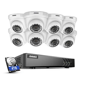 Sistema de cámara de vigilancia ANNKE 1080P H.265+ CCTV AI 8CH DVR cámara domo exterior - Imagen 1 de 18