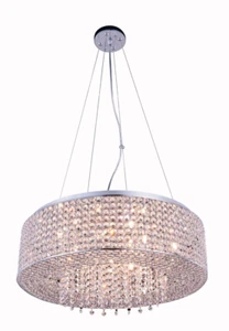 Elegant Lighting Amelie 24"W - 10 Light Drum Style Suspension Chandelier 2914D24 - Picture 1 of 1