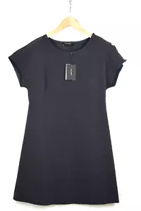 COP COPINE Chiloe Dress Women's (EU) 40 Short Sleeve Navy Patterned Mini Tricot - Picture 1 of 7