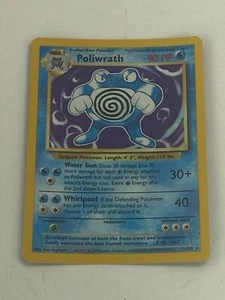 Pokemon Poliwrath Base Set 13/102 Rare Holographic Card Holo Near Mint! - Picture 1 of 2