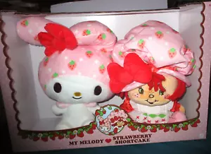 Juego de Peluche Sanrio Hello Kitty Friend 10" My Melody & Strawberry Shortcake NUEVO - Imagen 1 de 4