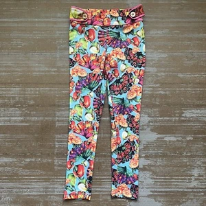 Agua Bendita Leggings Floral Shell Fruit Print Boho Preppy Fun Girls 8 - Picture 1 of 5