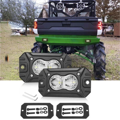 For POLARIS RANGER XP 1000 4" Flush Mount Flood / Wide Cornering LED Pods Rear - Image 1 of 4
